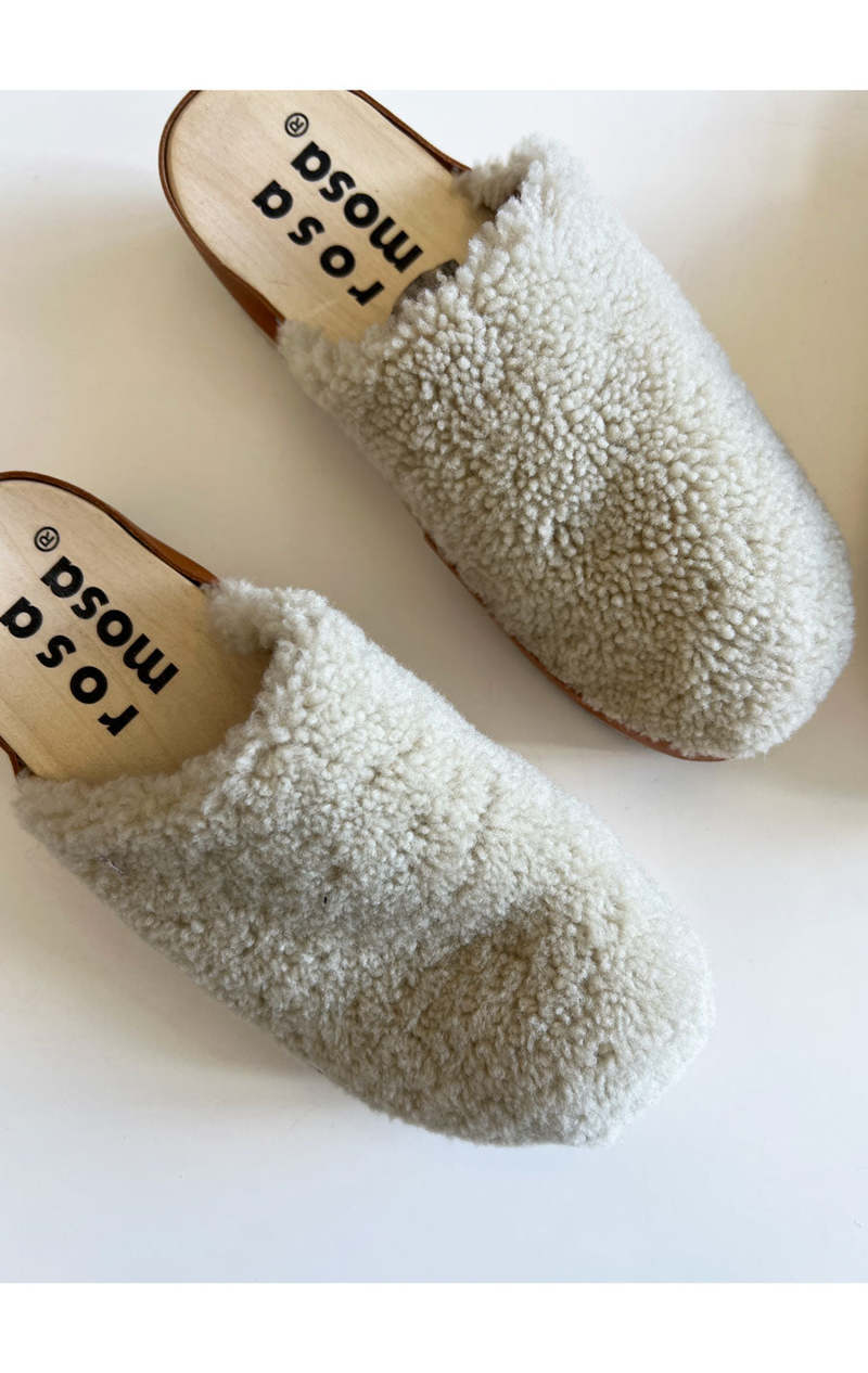 Natural Icelandic Shearling clogs -Last pair! Size 38 (fits like a 9)