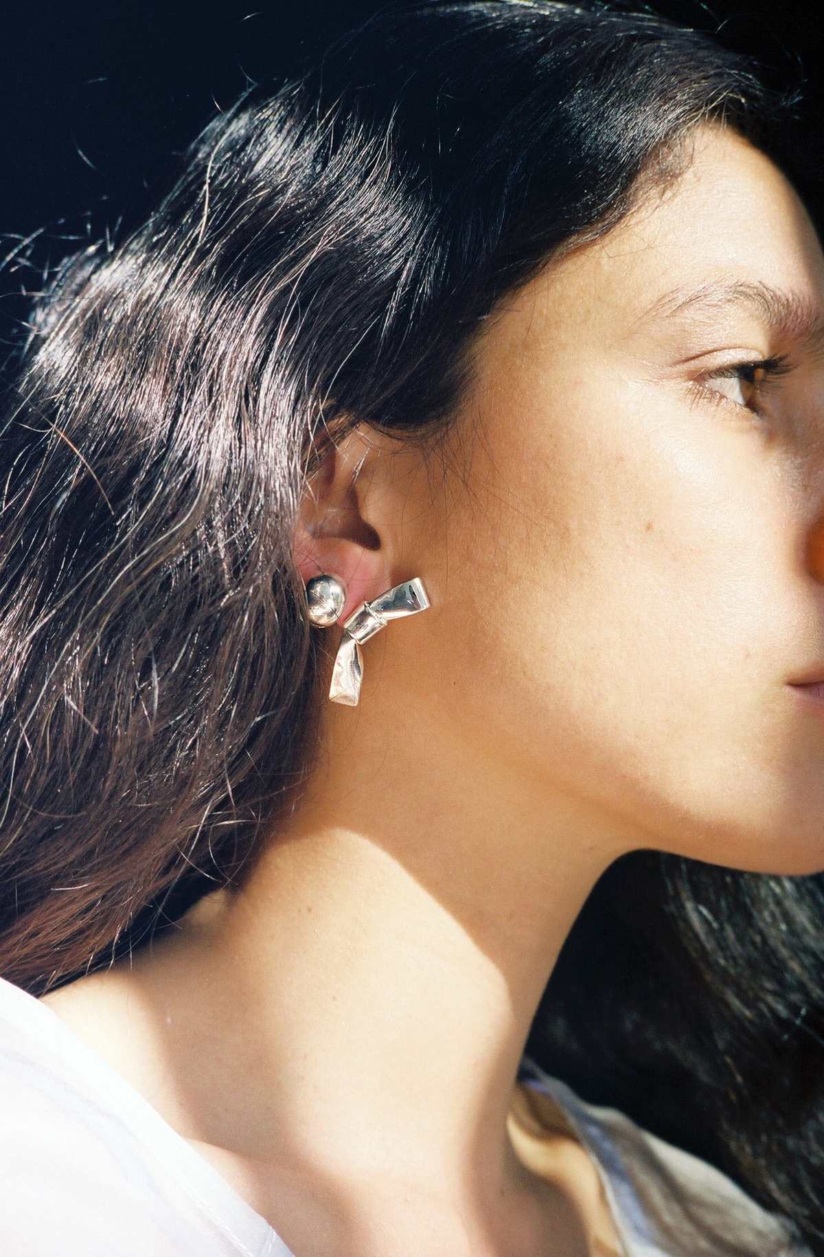 日本全国送料無料商品 | 特集 | Annika Inez Small Cravat Earrings - Silver | Garmentory アクセサリー
