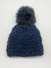 mischa lampert - navy beanie pomster + graphite xl pom - Thumbnail 4