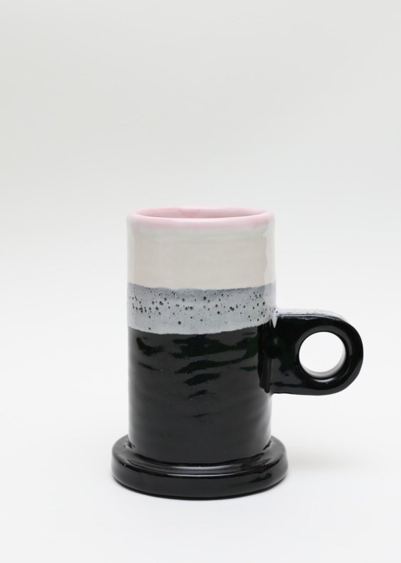 Echo Park Pottery Tall Dipped Mug - Black/White | Garmentory