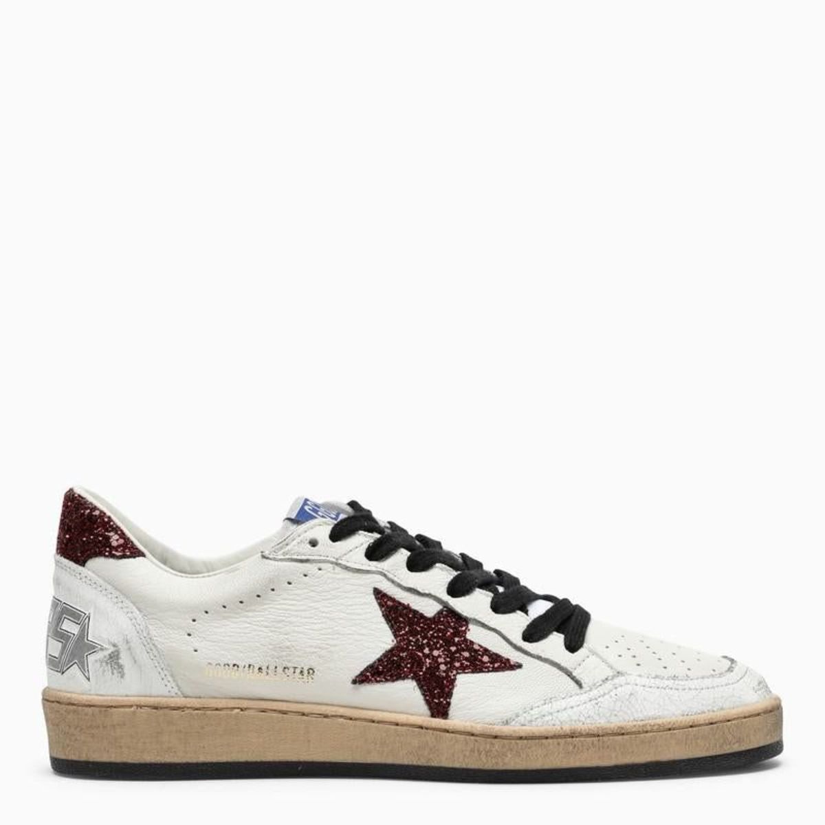 Golden Goose Deluxe Brand Ball Star trainers with burgundy