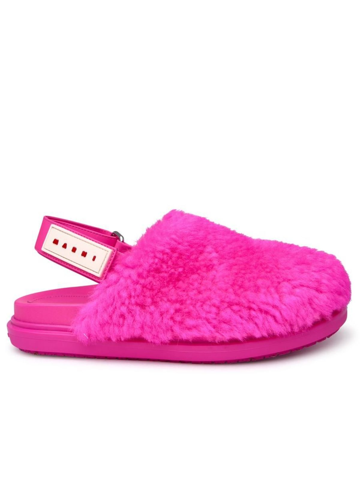 Marni Bright Fuchsia Faux-Fur Slip-On Mules Size 9 Marni Fur Slides Pink 9 (42) Like new | Mercari main image 2