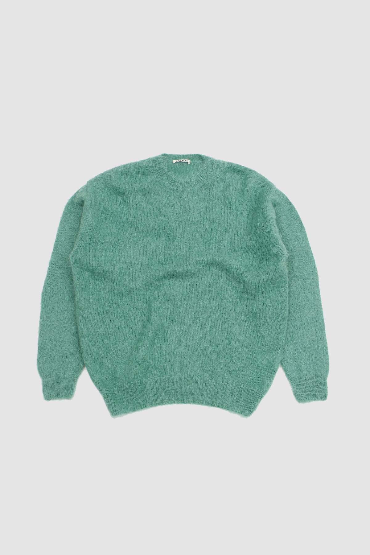Auralee Brushed Super Kid Mohair Knit - Jade Green | Garmentory