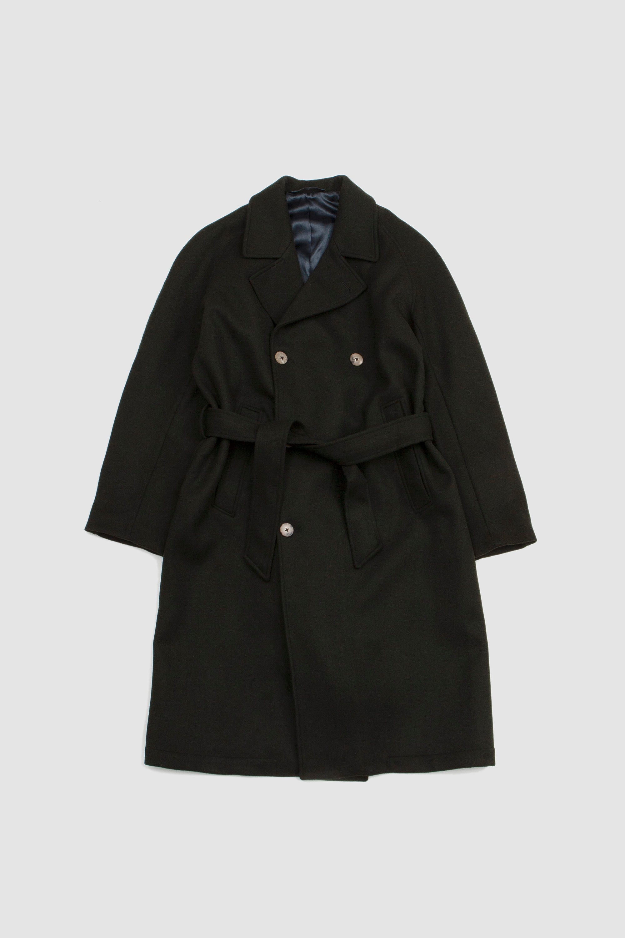 ジャケット・アウター DE BONNE FACTURE / GRANDAD TRENCH COAT De Bonne Facture Grandad Oversize Belted Wool Trench Coat In