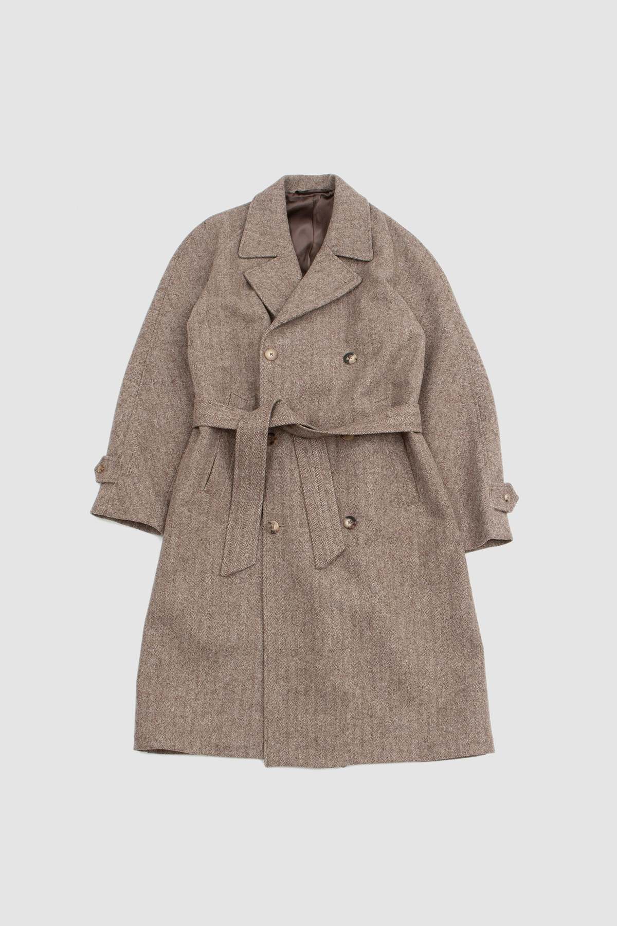 Grandad Coat Undyed Herringbone | Garmentory