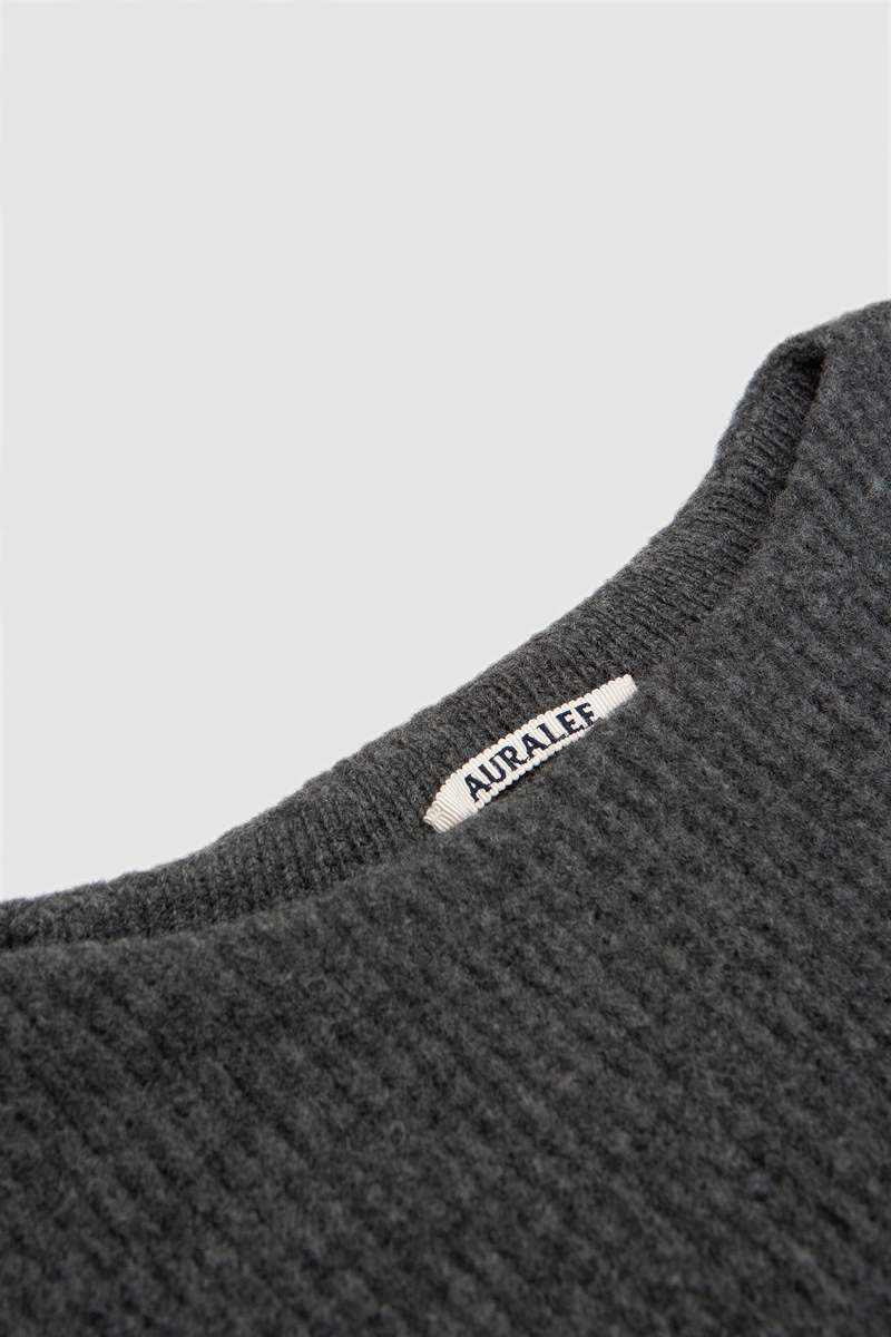 トップス AURALEE RIB KNIT BOAT NECK Auralee – Super Hard Twist Rib Knit Boat Neck Pullover Ivory