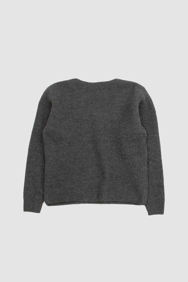 CASHMERE MILLED CREW KNIT COAL BLACK M｜ファッション