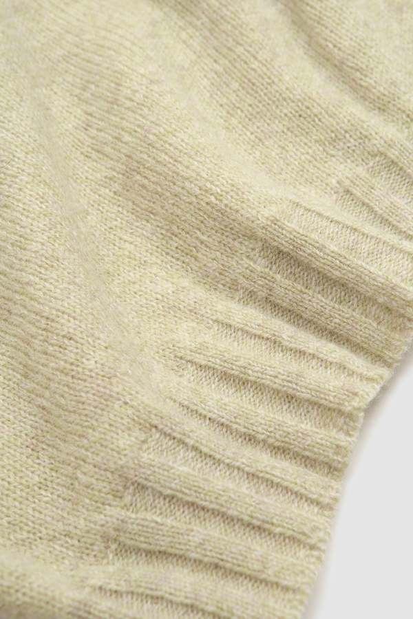 Auralee Shetland Wool Cashmere Knit - Yellow Green | Garmentory