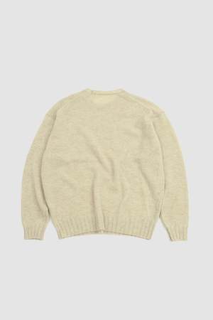 Auralee Shetland Wool Cashmere Knit - Yellow Green | Garmentory