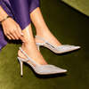 Marion Parke Audrey 85 Slingback - Silver - Thumbnail 1
