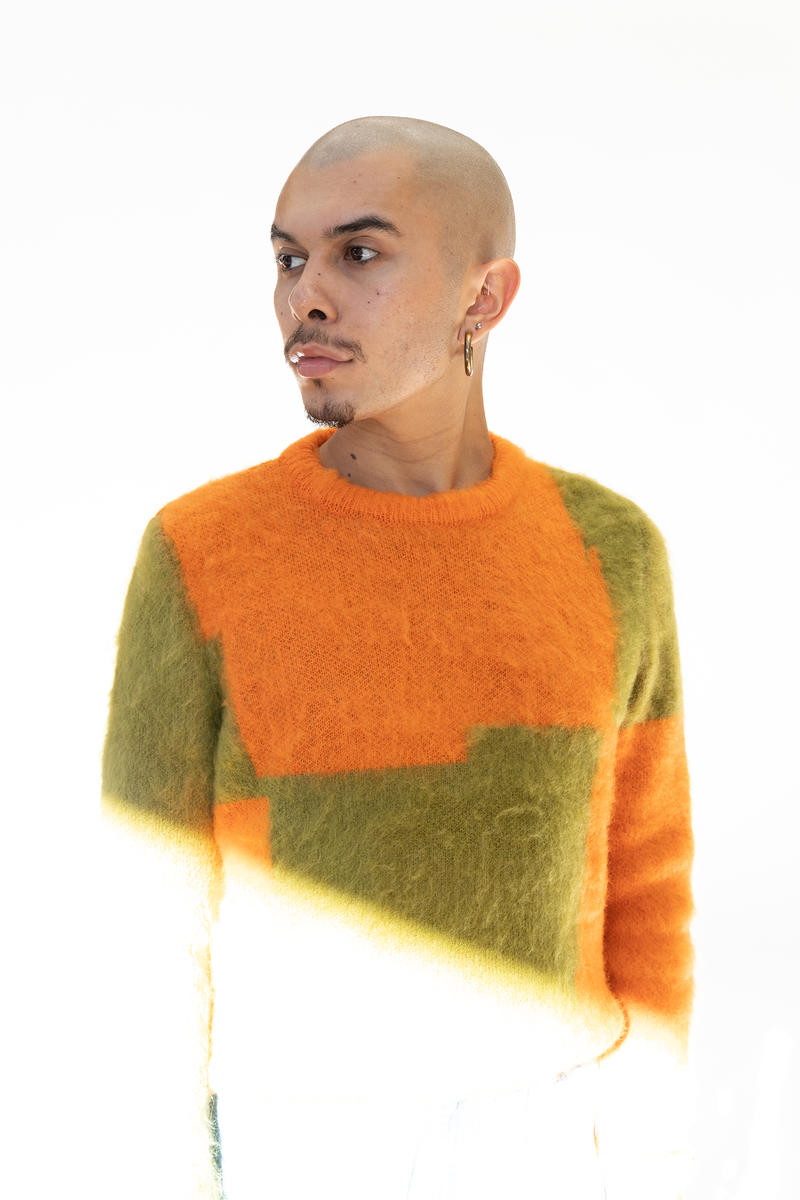 Mundaka Cuadra Sweater - Green/Orange