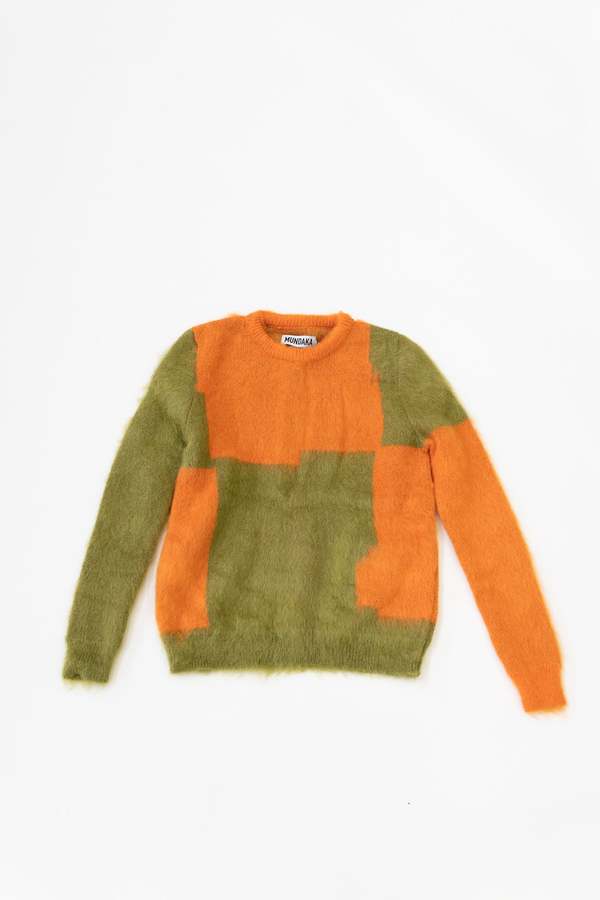 Mundaka Cuadra Sweater - Green/Orange
