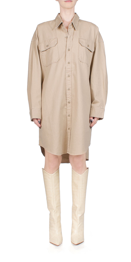 utility dress beige Noble Utility Dress in Oat Milk Oat Milk / XL