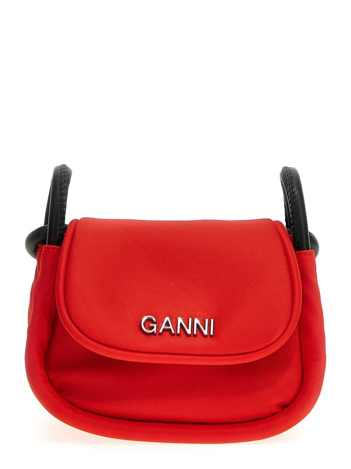 Ganni Knot mini flap over crossbody bag - Red | Garmentory