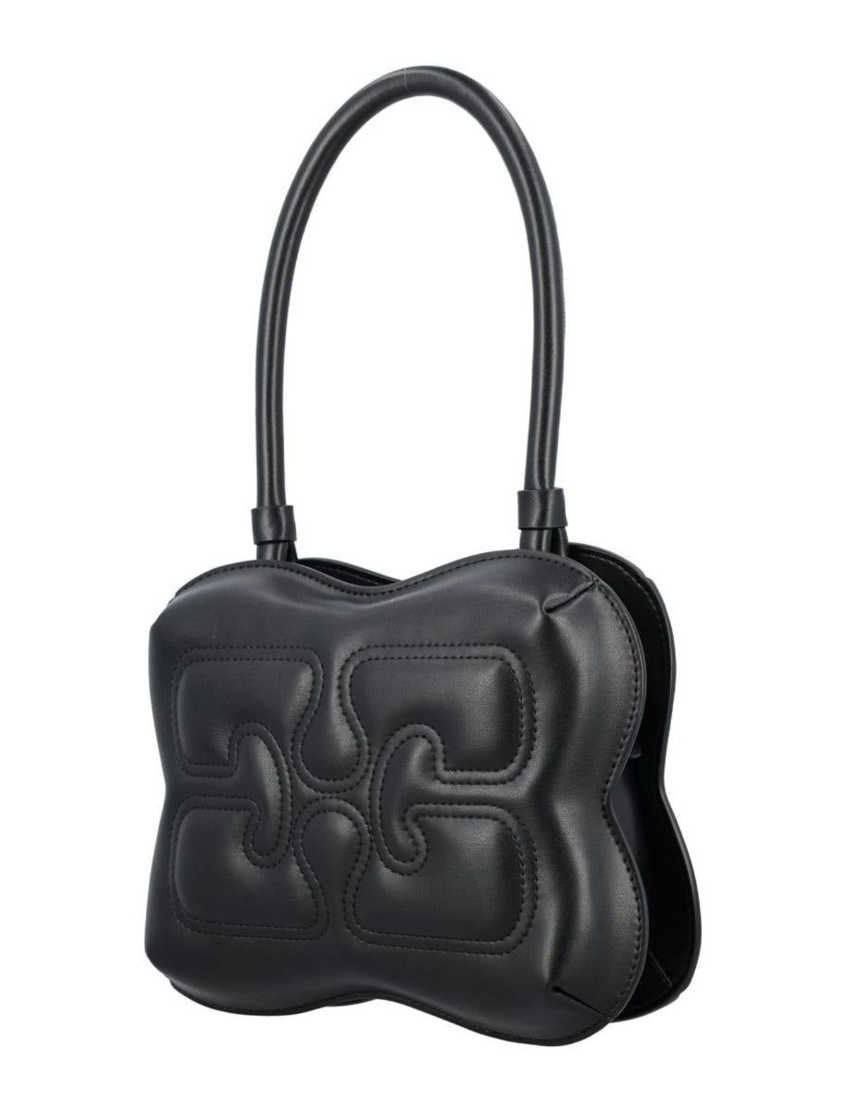 【最安値】（美品）GANNI BUTTERFLY TOP HANDLE BAG Ganni Butterfly top handle bag - Black | Garmentory