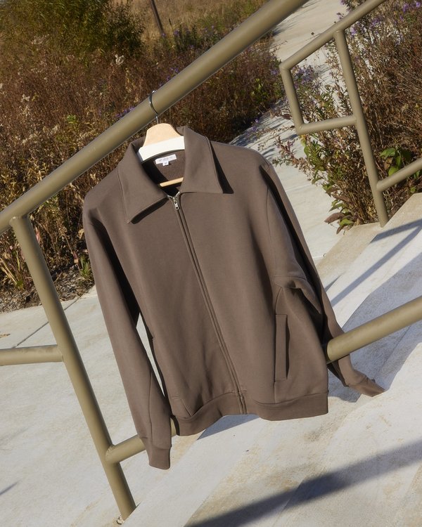 Lady White Co. Zip Sweat Jacket - Deep Cement
