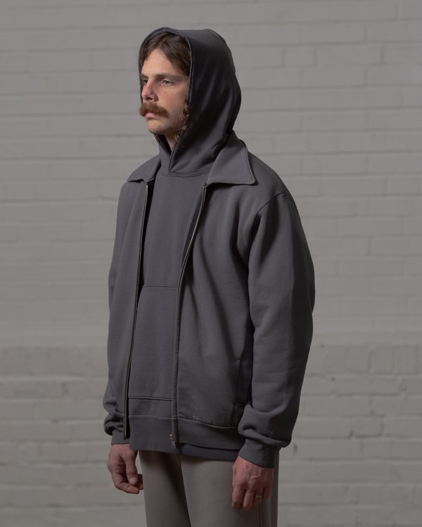 Lady White Co. Zip Sweat Jacket - Deep Cement