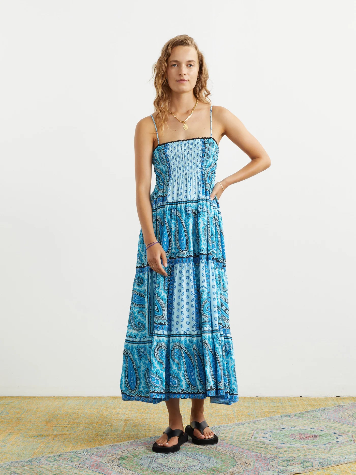 chinese dress ladies cassia sleeveless maxi dress – BOTEH main image 1