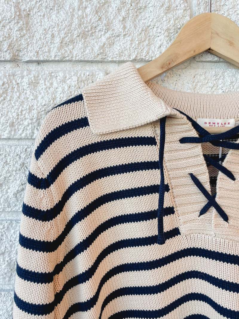 demylee Marjorie Sweater Natural/Navy Natural/Navy Garmentory