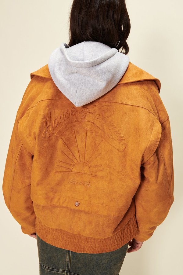 ジャケット House of Sunny Women's Hybrid Jacket Tobacco Orange VOL2226 House Of Sunny Women's The Hybrid Jacket in Tobacco House Of