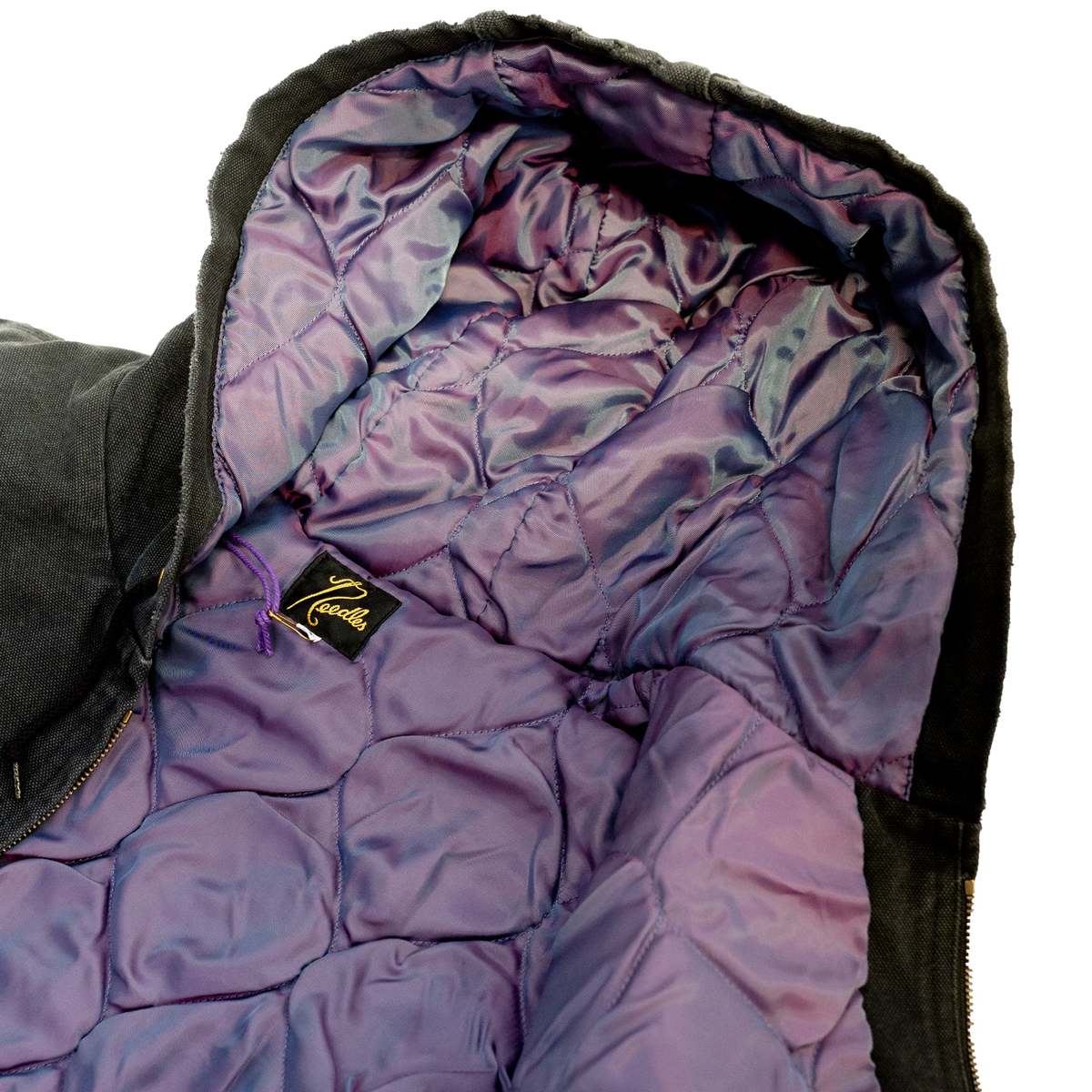 Needles Zipped Work Hoody 16oz Cotton Canvas - Black | Garmentory