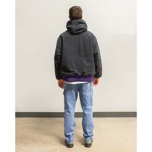 Needles Zipped Work Hoody 16oz Cotton Canvas - Black | Garmentory