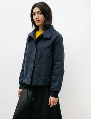 Margaret Howell Padded Worker Jacket Coated Cotton Nylon - Ink