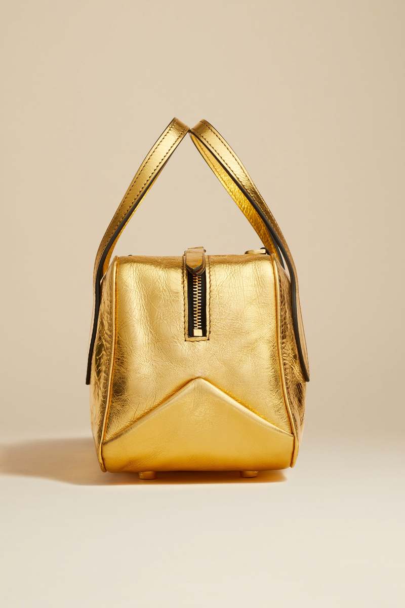 khaite MAEVE SMALL CROSSBODY Gold Garmentory