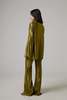 GALVAN LONDON NUAGE PLEATED TROUSER - OLIVE - Thumbnail 5
