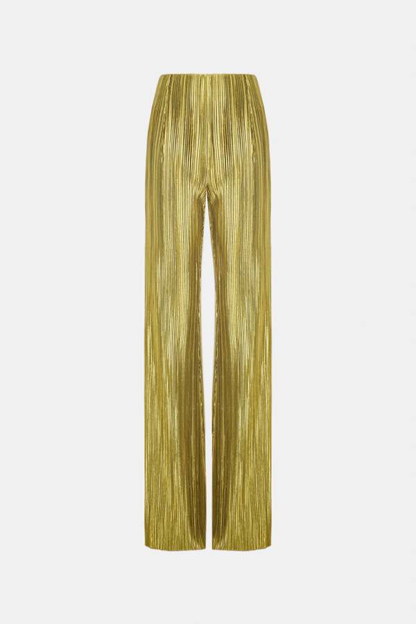 GALVAN LONDON NUAGE PLEATED TROUSER - OLIVE