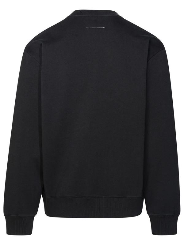MM6 Maison Margiela LOGO SWEATSHIRT - Black | Garmentory
