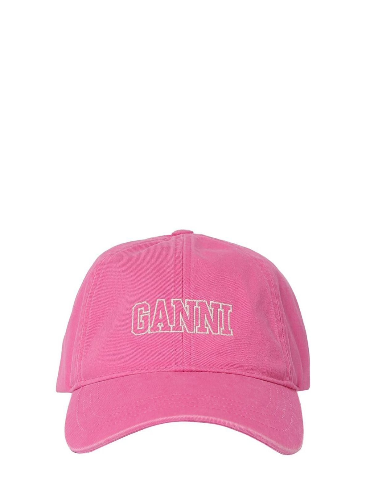 美品！！GANNI ピンク ロゴキャップ Ganni Cotton Baseball Cap - Shocking Pink | Garmentory