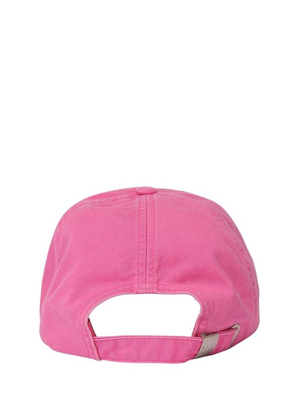 Ganni Cotton Baseball Cap - Shocking Pink | Garmentory