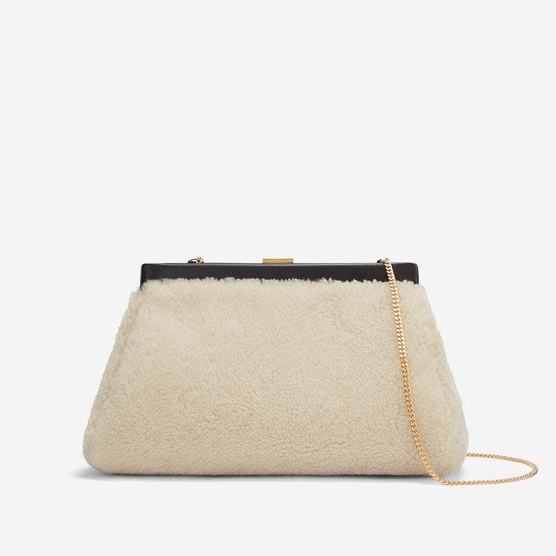 DeMellier Cannes Clutch Bag - Shearling | Garmentory