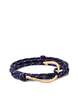 Miansai Hook on Rope Bracelet - Gold/Navy Blue - Thumbnail 1
