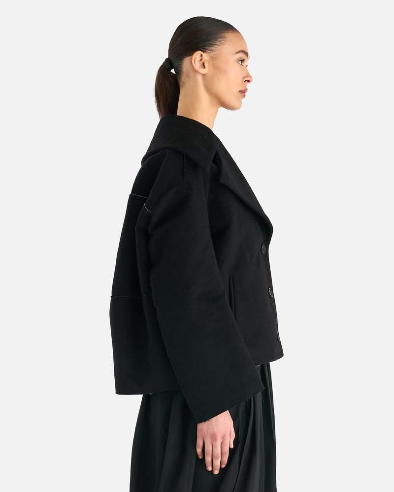 ジャケット MARNI Women Jackets 25PSPMA0235S0TCX28 00N99 BLACK Black shiny leather jacket | Marni