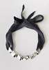 Kara Yoo Juliette Silk Necklace - Navy/Sterling Silver - Thumbnail 1