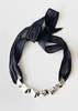 Kara Yoo Juliette Silk Necklace - Navy/Sterling Silver - Thumbnail 3