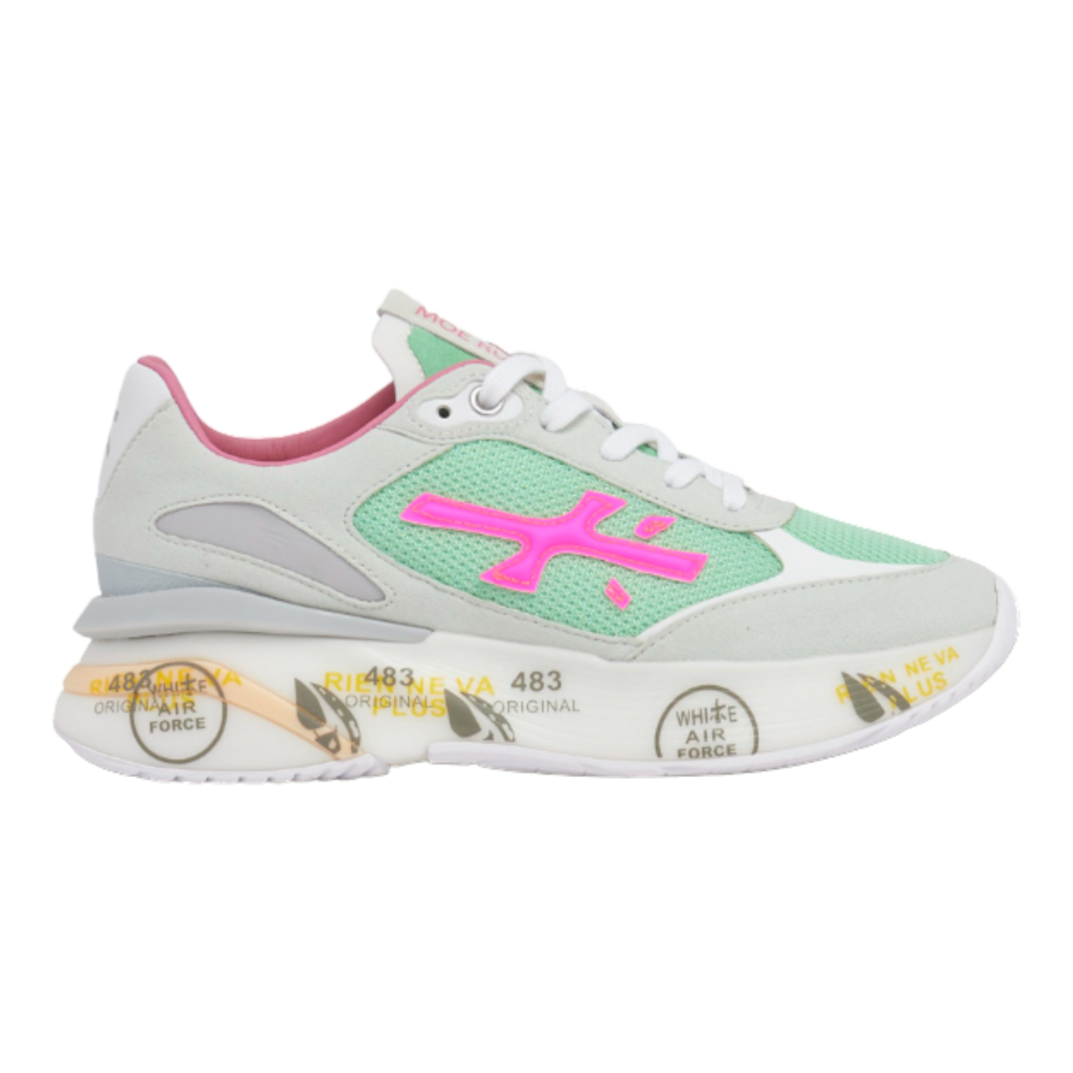 Moe Running Premiata Moe Run D Sneakers - Ice/Green | Garmentory