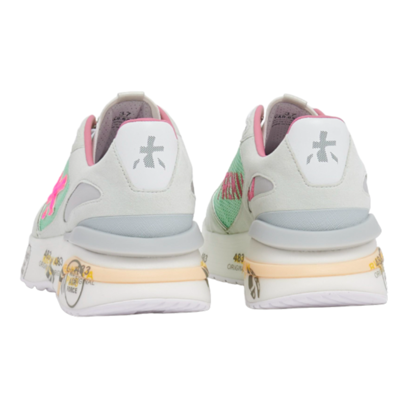 Premiata Moe Run D Sneakers - Ice/Green | Garmentory