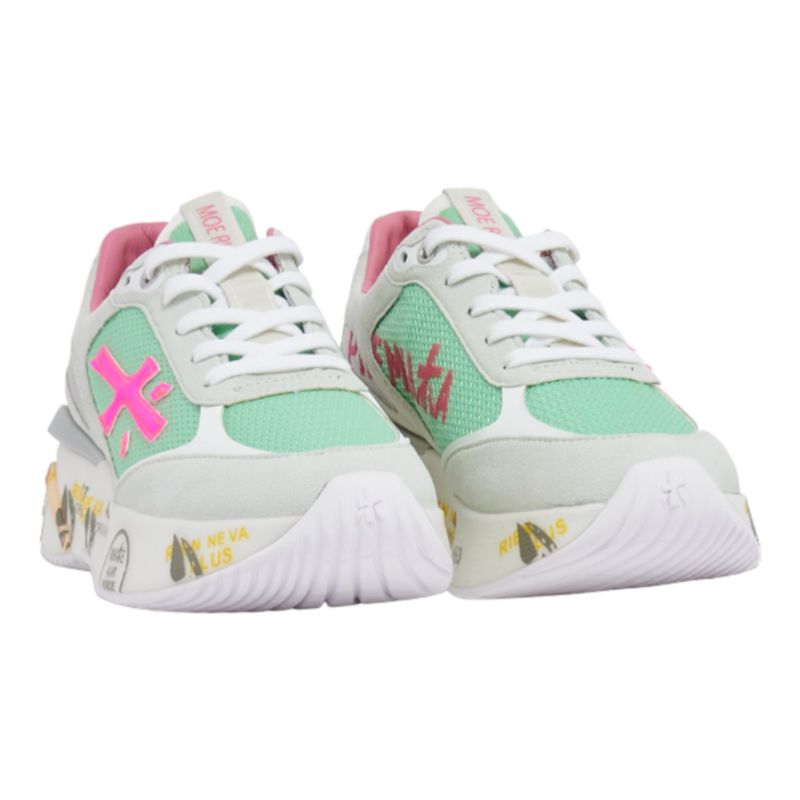 スニーカー PREMIATA MOERUND SNEAKERS IN A MIX OF MATERIALS Premiata Moe Run D Beige/White for Women MOERUND-6340