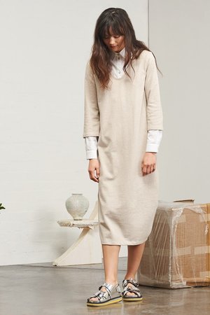 Kowtow Building Block V Neck Sweater Dress Kowtow Building Block V Neck Sweater Dress