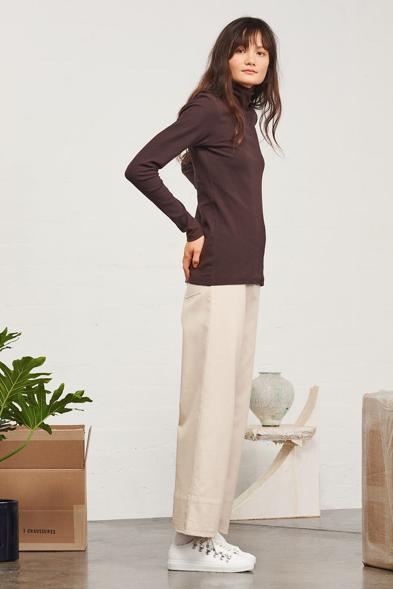 Kowtow Building Block Ladder Rib High Neck Top Kowtow Building Block Ladder Rib High Neck Top