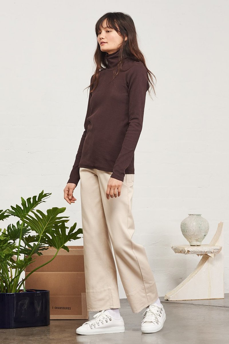 Kowtow Building Block Ladder Rib High Neck Top Kowtow Building Block Ladder Rib High Neck Top