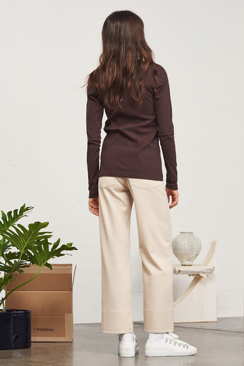 Kowtow Building Block Ladder Rib High Neck Top Kowtow Building Block Ladder Rib High Neck Top