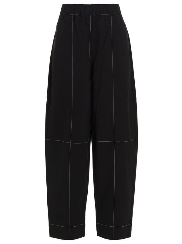 Ganni Elasticated Curve pants - Black | Garmentory