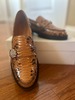 Ganni Reptile Loafers - Brown - Thumbnail 1