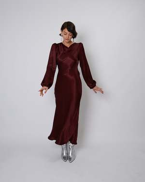 knee length dresses for ladies ASTR The Label Kyra Rhinestone Lace Top – Wine
