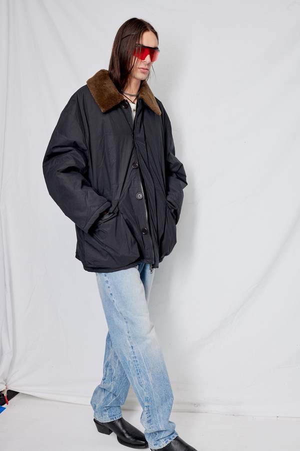 AMOMENTO Padded Safari Jumper - Black | Garmentory