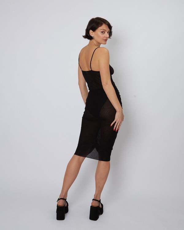 Only Hearts Tulle Ruched Slip Dress Black Garmentory